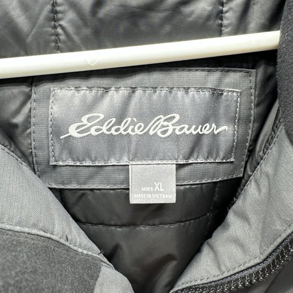 Eddie Bauer Jacket Men Extra Large Adult Gray Full Zip Outdoors Hooded overcoat - Picture 5 of 15